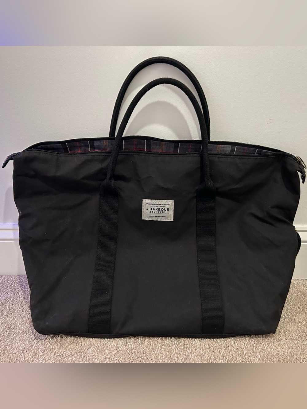 Barbour Eadan Holdall Overnight Bag - Black